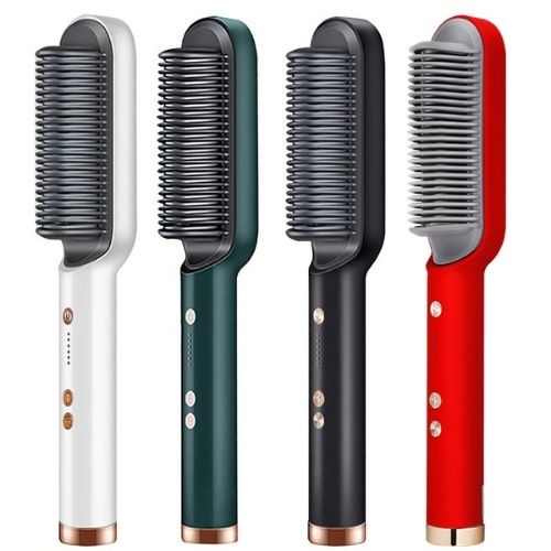 Veloura Noir Ionic Hair Straightening Brush — Salon-Smooth Hair in 20 Seconds