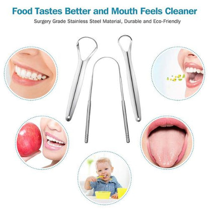 Veloura Noir Stainless Steel Tongue Scraper — Cleaner Mouth, Fresher Breath