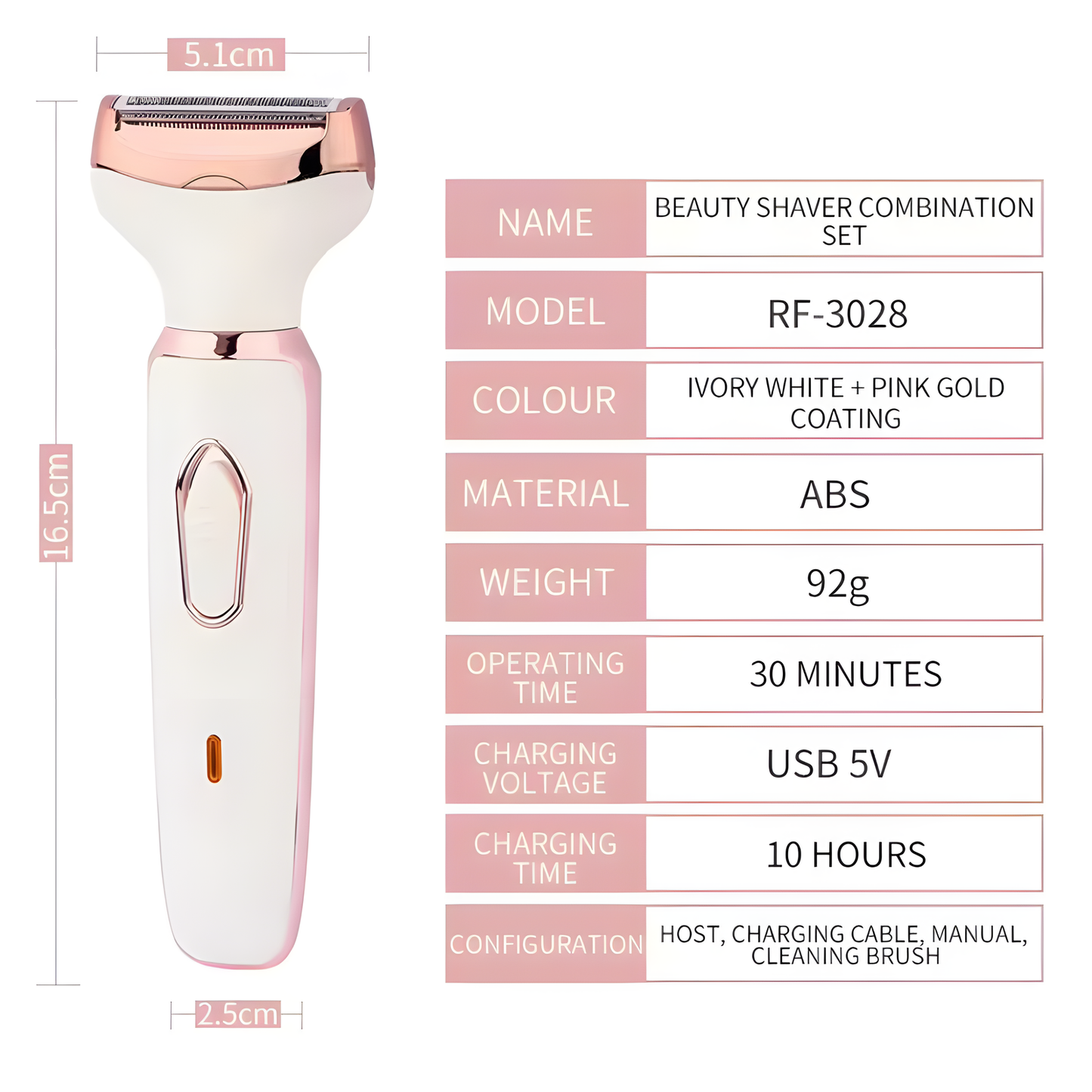Veloura Noir 4-in-1 Women's Body Grooming Set