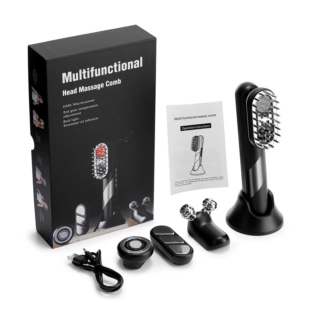 Veloura noir Electric Scalp Comb EMS